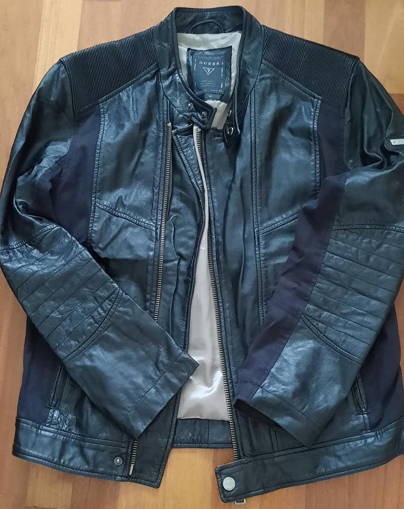 Guess Leren Jas - Maat S- Zwart, Zwart, Ophalen of Verzenden, Zo goed als nieuw, Guess