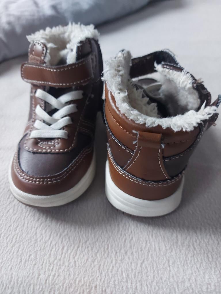 Gevoerde hoge schoen maat 22, Ophalen of Verzenden, Gebruikt, Jongetje, Schoentjes