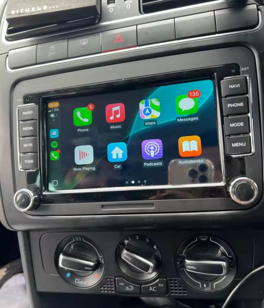 Carplay Autoradio Inbouw Volkswagen, Auto diversen, Autoradio's, Nieuw, Ophalen
