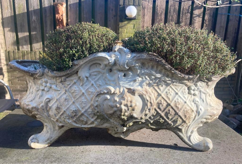 Mooie Franse antieke vazen/potten ca 1920 -verguld gietijzer, Ophalen of Verzenden