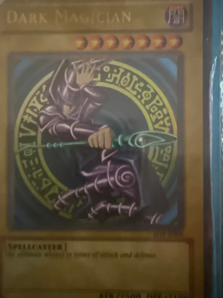 Dark Magician Yu-Gi-Oh! Kaart, Ophalen of Verzenden, Gebruikt, Losse kaart, Foil