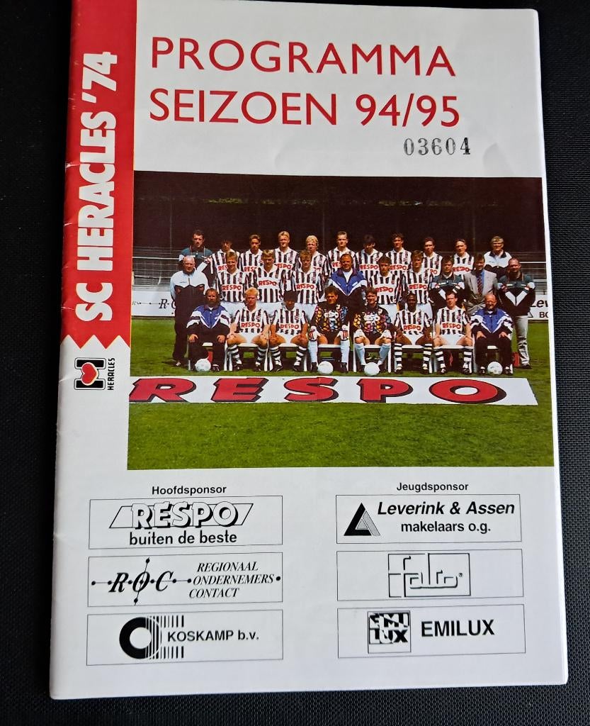 SC Heracles,74 - Sparta 1994/1995, Ophalen of Verzenden, Zo goed als nieuw, Overige binnenlandse clubs, Boek of Tijdschrift
