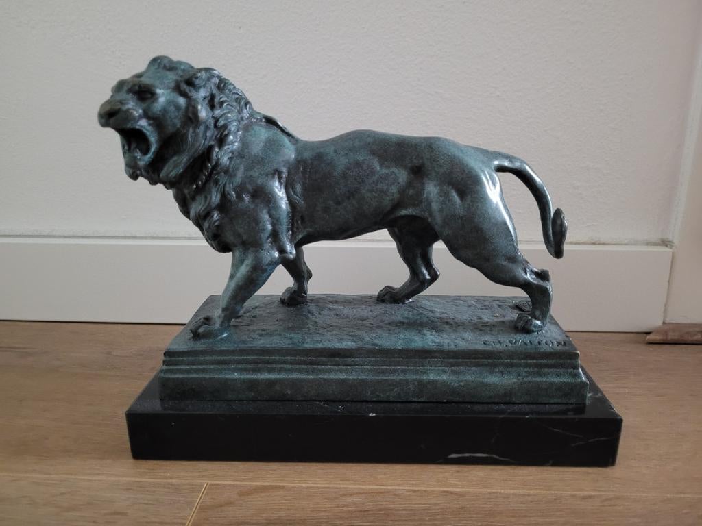 Bronzen leeuw, Antiek en Kunst, Ophalen of Verzenden, Brons