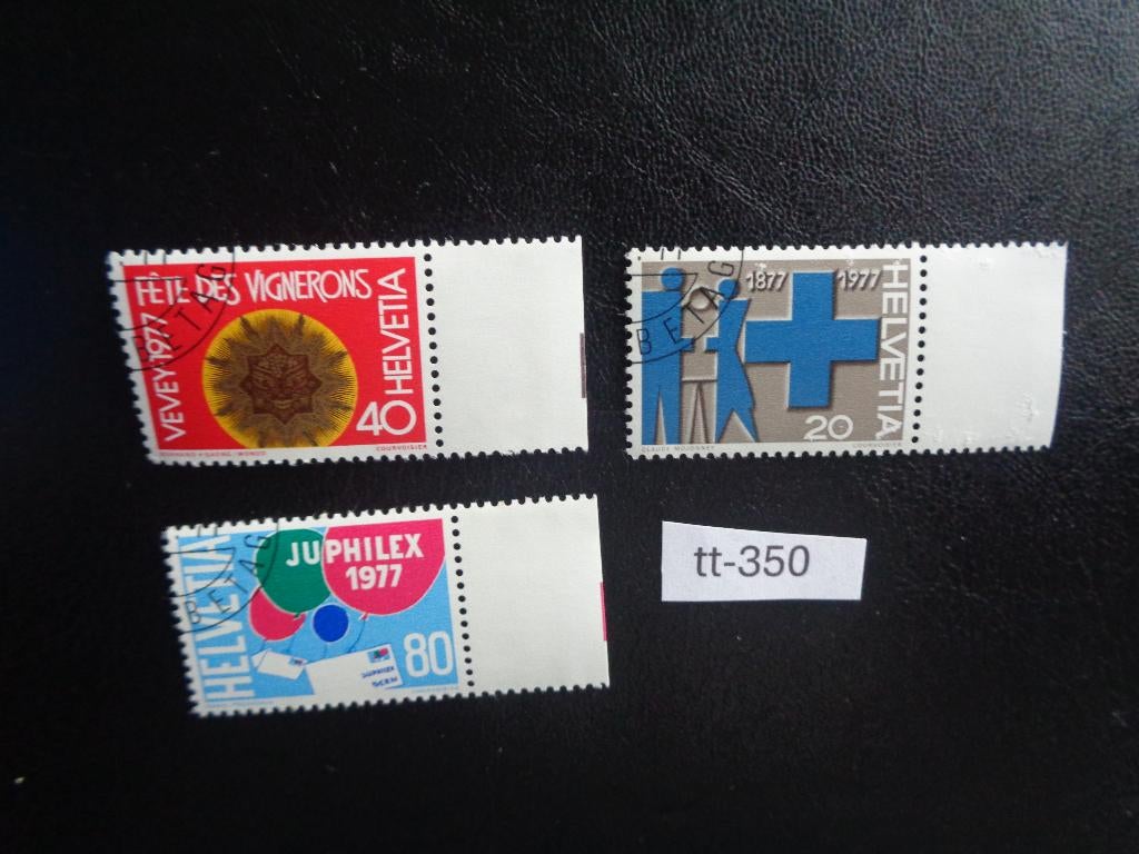 zwitserland - jaargebeurtenissen 1977 (tt-350), Ophalen of Verzenden, Gestempeld