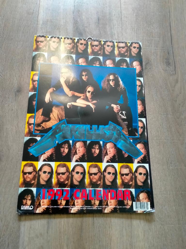 Metallica 1992 vintage kalender muziek hardrock metal, Ophalen of Verzenden, Gebruikt, Overige typen