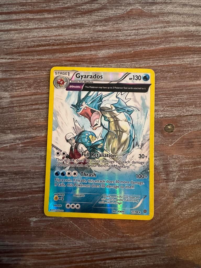 Gyarados pokemon kaart, Ophalen of Verzenden, Gebruikt, Losse kaart