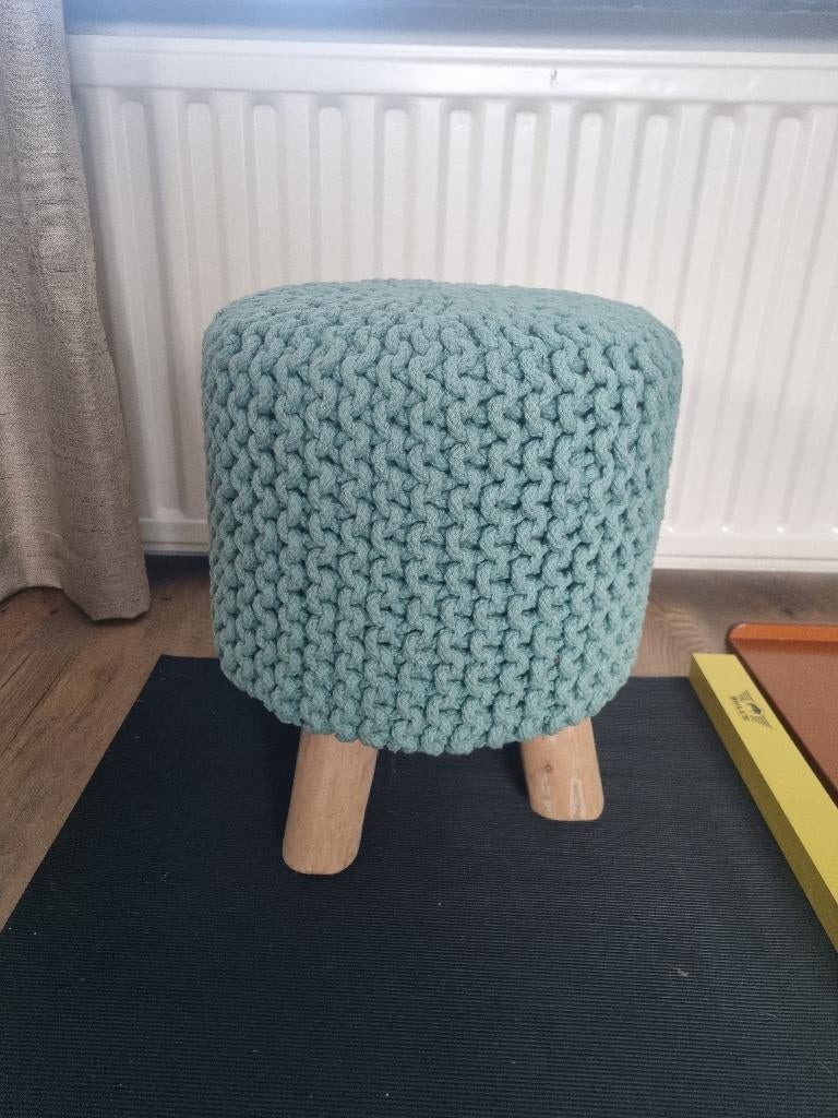 poef, Huis en Inrichting, Banken | Voetenbanken en Poefen, Ophalen, Minder dan 50 cm, Rond, Minder dan 50 cm