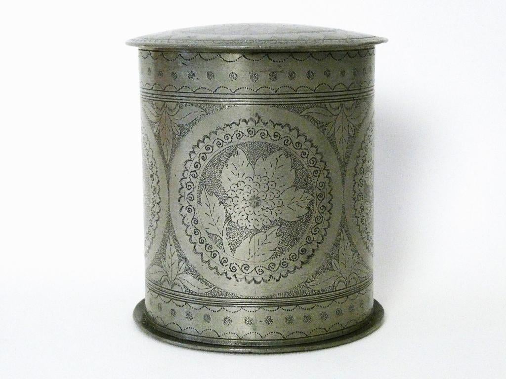 Grote tinnen theebus F.S.Blinjoe Banka tin Indonesië thee, Ophalen of Verzenden