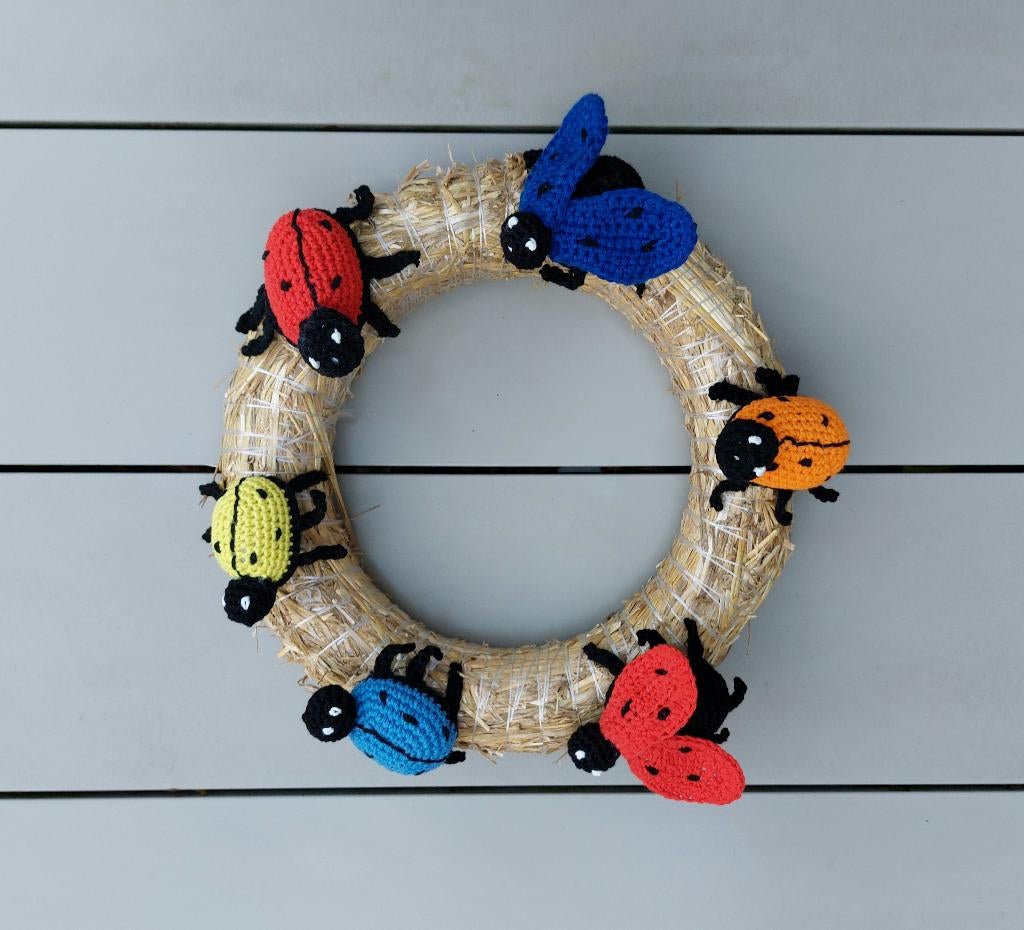 Krans met lieveheersbeestjes (school - seizoentafel), Huis en Inrichting, Woonaccessoires | Kransen, Ophalen, Nieuw