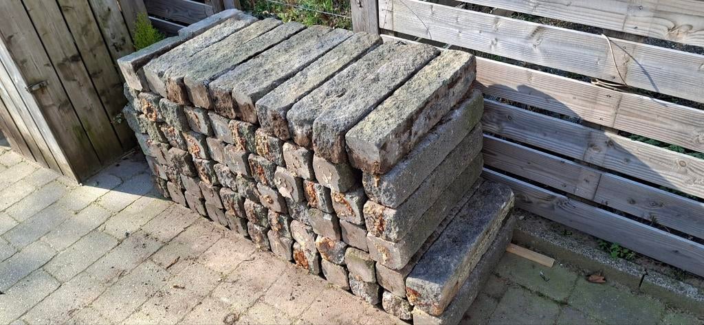 Getrommelde stapelblokken 12x12x60 cm - ruim 60 stuks, Tuin en Terras, Ophalen, Gebruikt, Overige typen, 10 m² of meer