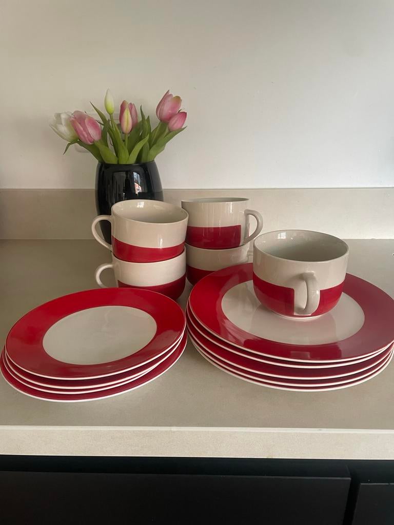 Hema borden en Albert Heijn soepkommen( liefst ophalen), Gebruikt, Keramiek, Ophalen of Verzenden, Bord(en)