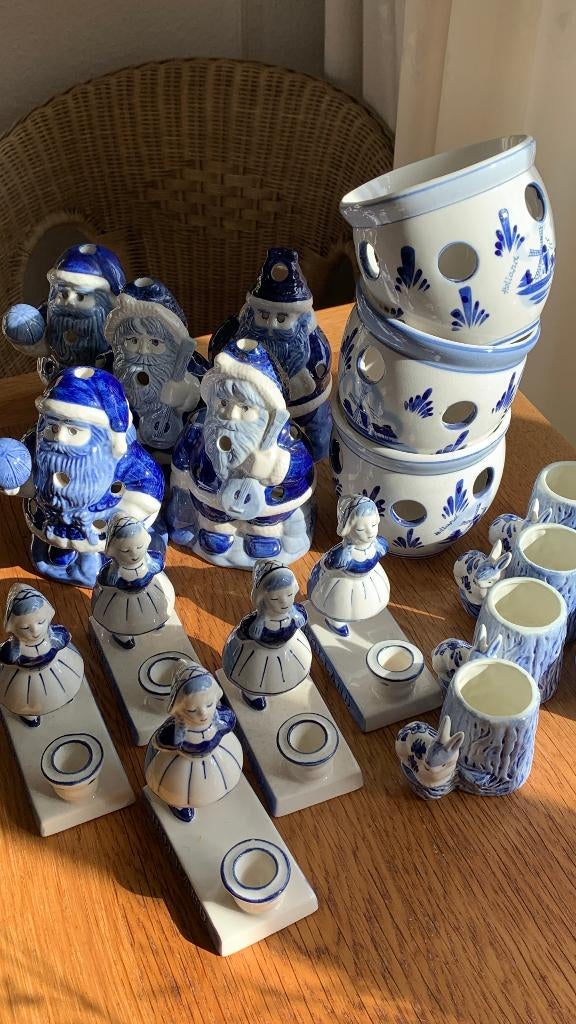 Nieuwe grote set in Delfts blauw-stijl, Antiek en Kunst, Ophalen