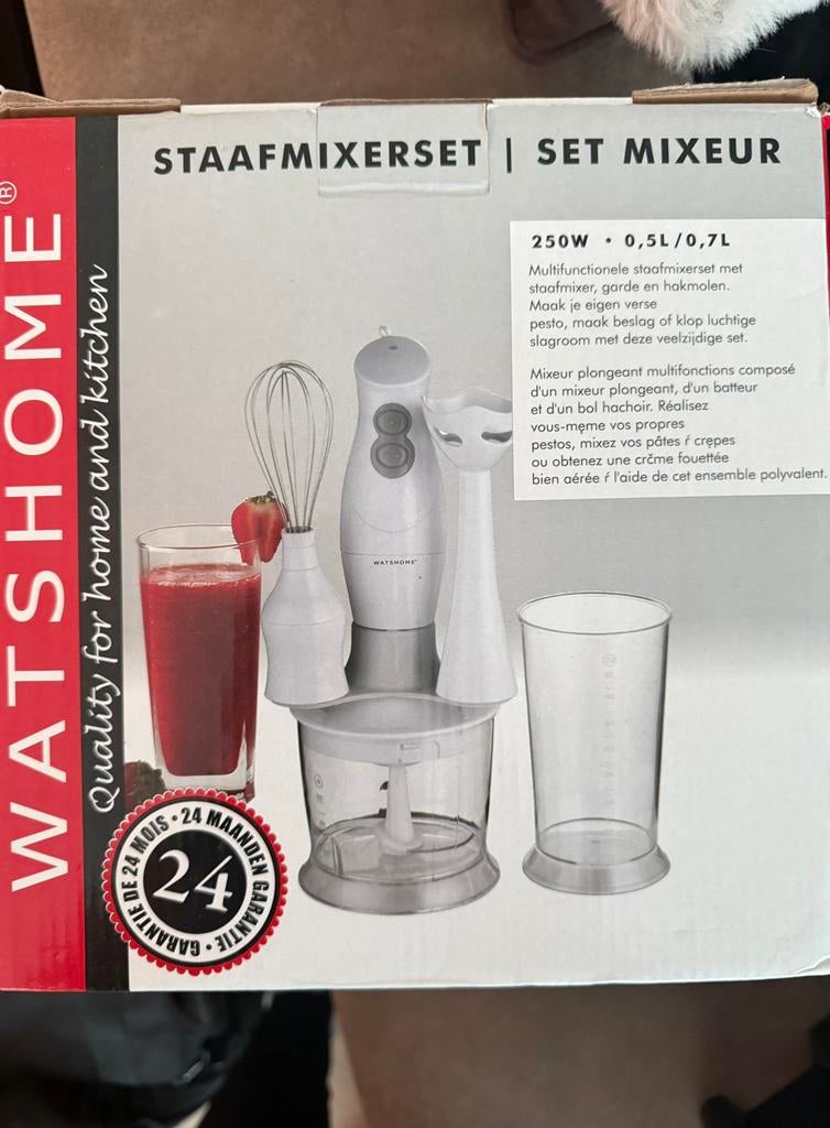 WatsHome Staafmixerset - NIEUW in doos, Minder dan 1 liter, Ophalen, Nieuw