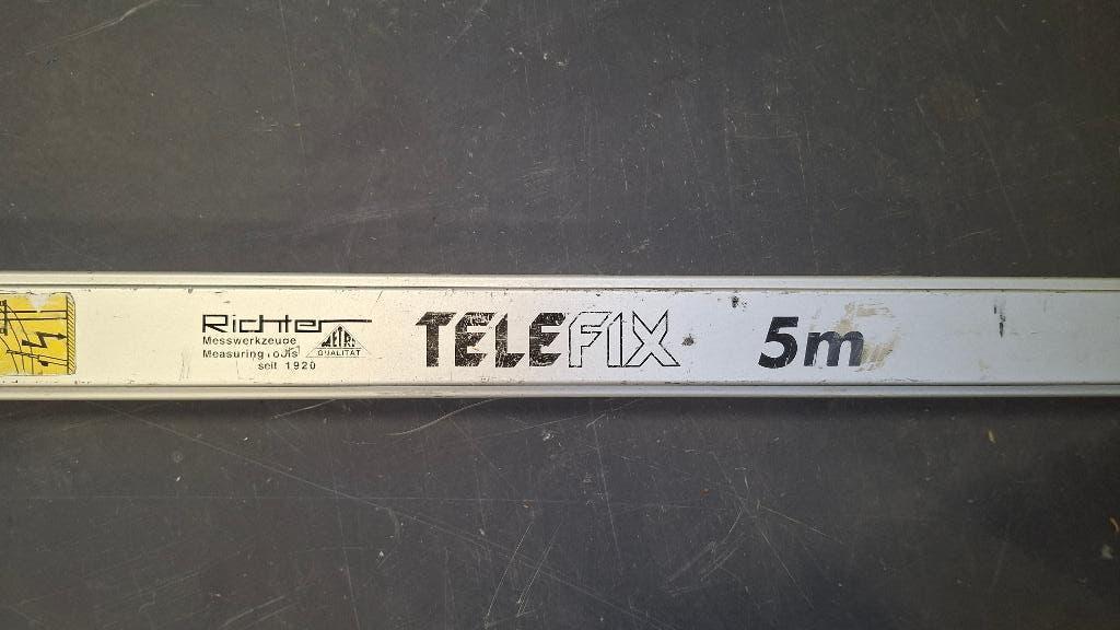 Telefix Telescopische meetstok meetlat 5 meter lang., ., Ophalen of Verzenden, Zo goed als nieuw, .