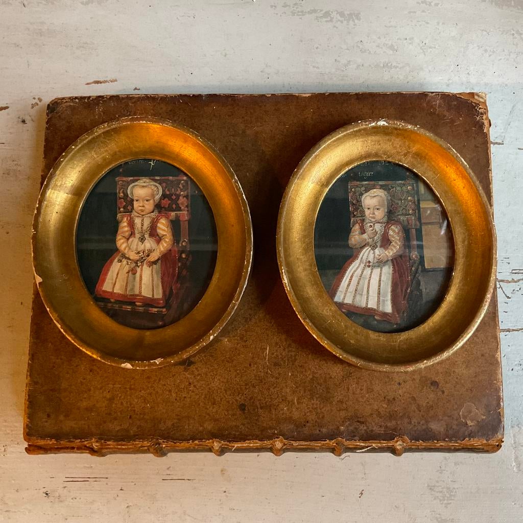 Sale 2x bois doré lijstje set A samen €39 *tres belle*, Antiek en Kunst, Antiek | Religie, Verzenden