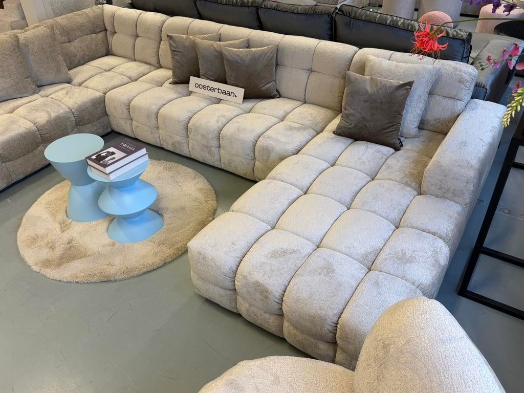 Luxe Velvet Teddy U-bank Yently 250x370x200cm NIEUW - Uniek, Info@oosterbaanwonen.nl, Venus 31 8448CE Heerenveen, Hoekbank, Ophalen of Verzenden