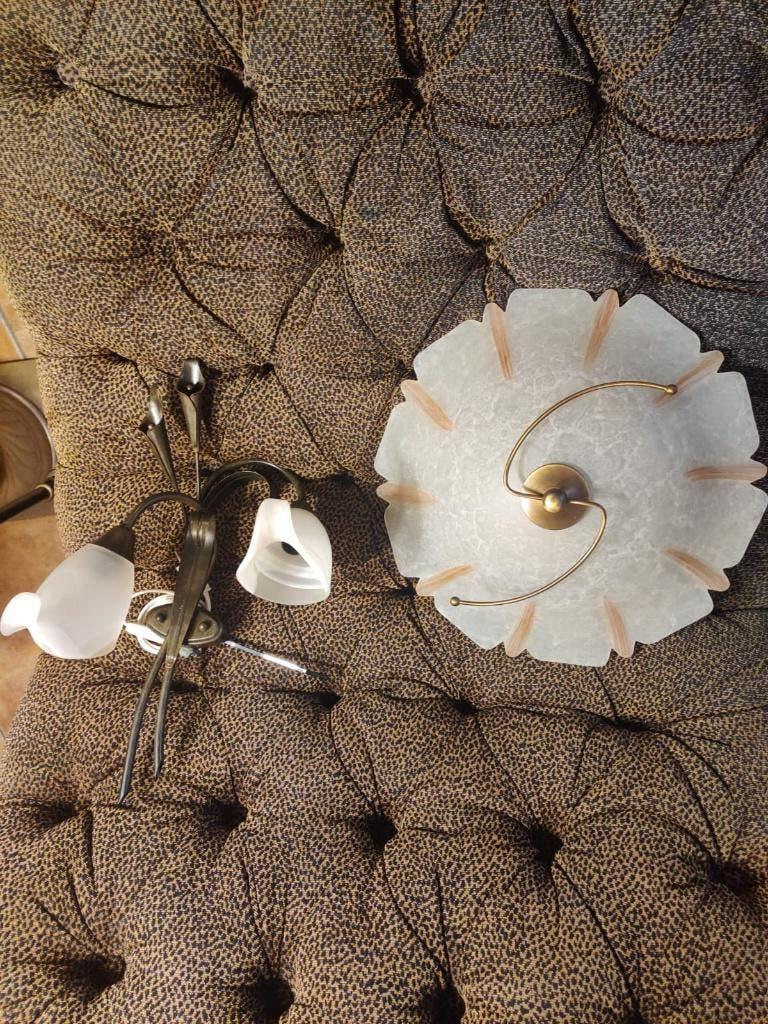 Vintage florale bloemlamp aronskelk – wandlamp + plafondlamp, Ophalen