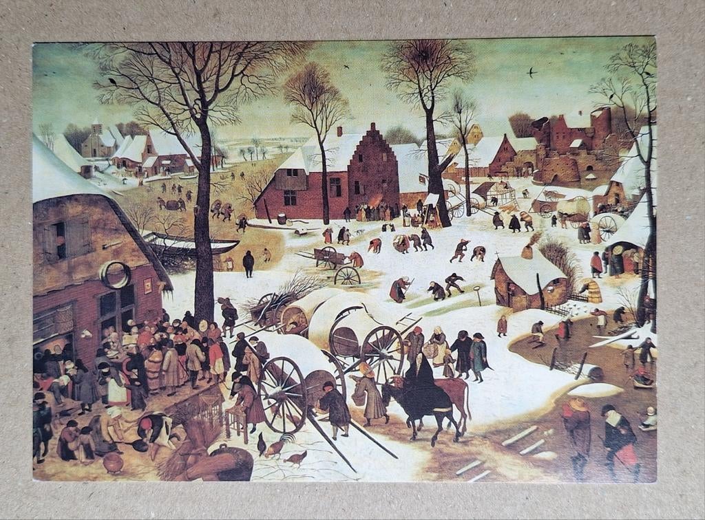 Pieter Breughel de Jonge - Volkstelling te Bethlehem, Ophalen of Verzenden, 1980 tot heden, Ongelopen, Overige thema's