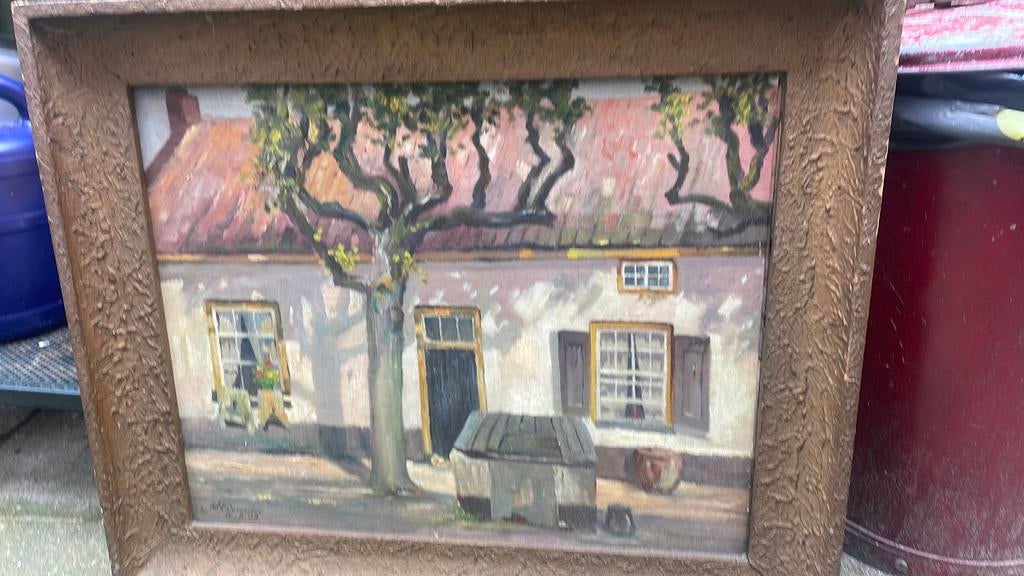 Antiek schilderij joh. Barendsen 1938 olieverf, Antiek en Kunst, Kunst | Schilderijen | Klassiek, Ophalen of Verzenden