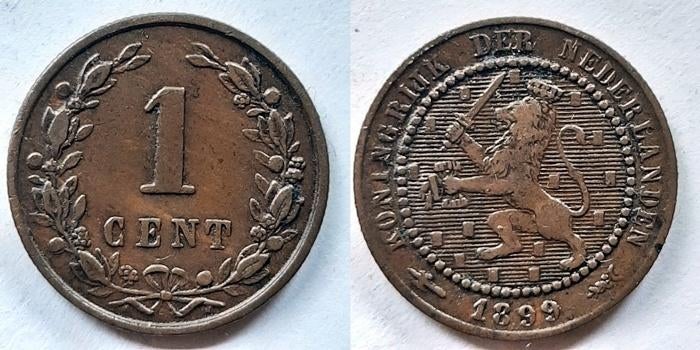 Cent 1899, Verzenden, Koningin Wilhelmina, 1 cent