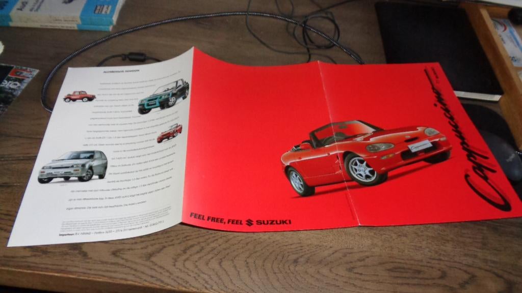 Folder  SUZUKI  CAPPUCCINO Cabriolet  ,  20-4-1994, Verzenden, Nieuw, Overige merken