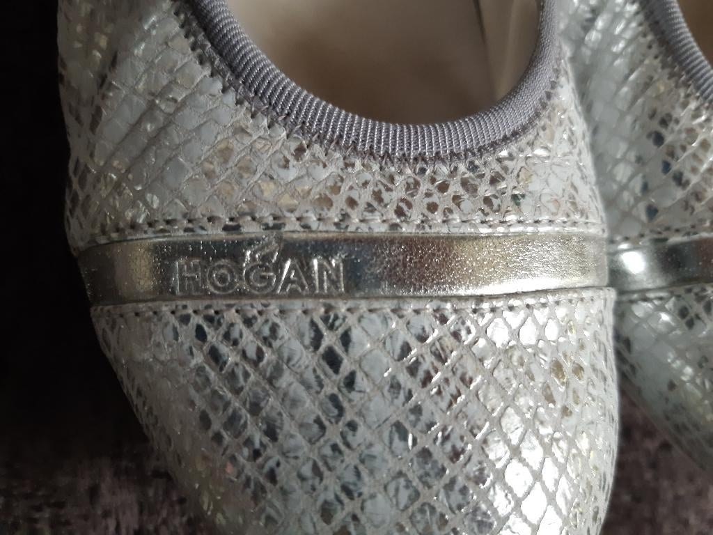 Ballerina's van HOGAN - wit/zilver, Ophalen, Overige typen, Zo goed als nieuw, Wit
