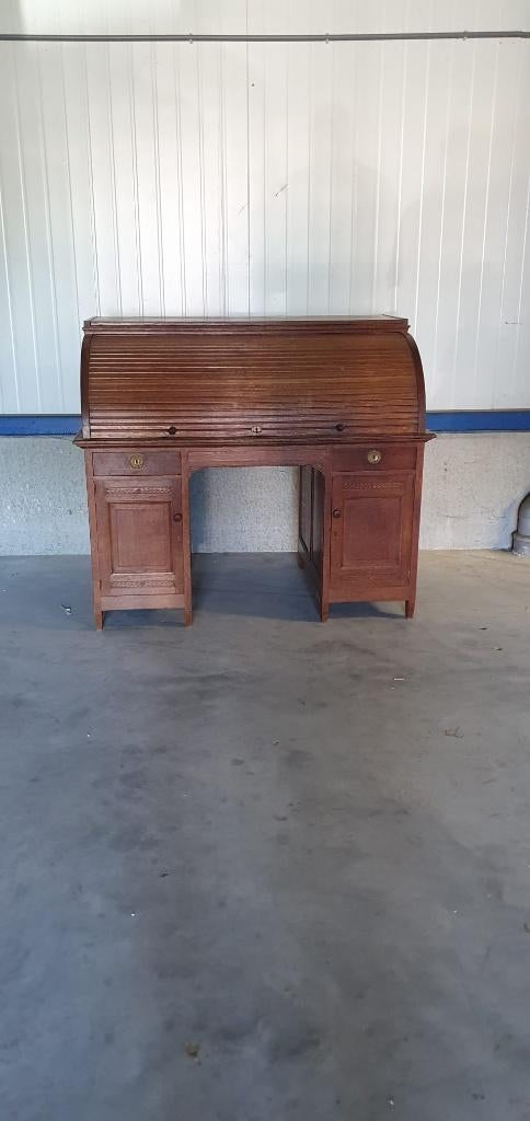 Eiken cilinder bureau, Ophalen of Verzenden