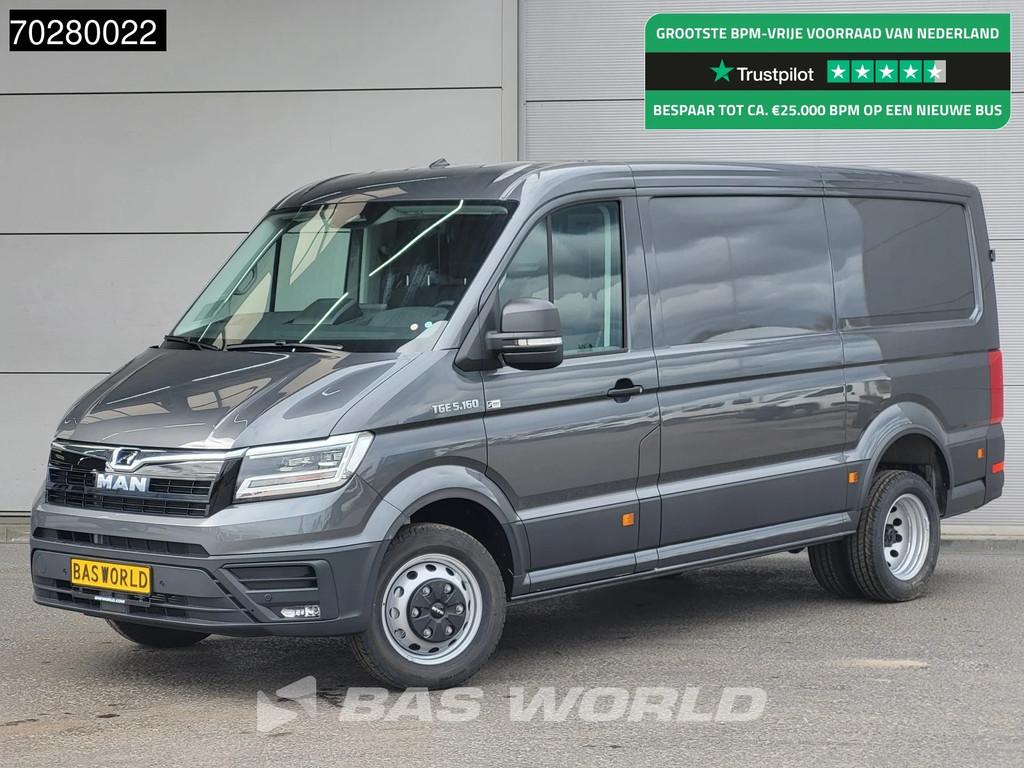 MAN TGE 5.160 Uniek! Dubbellucht 2025-Model Automaat L3H2 La, Auto's, Automaat, Stof, Euro 6, 4 cilinders