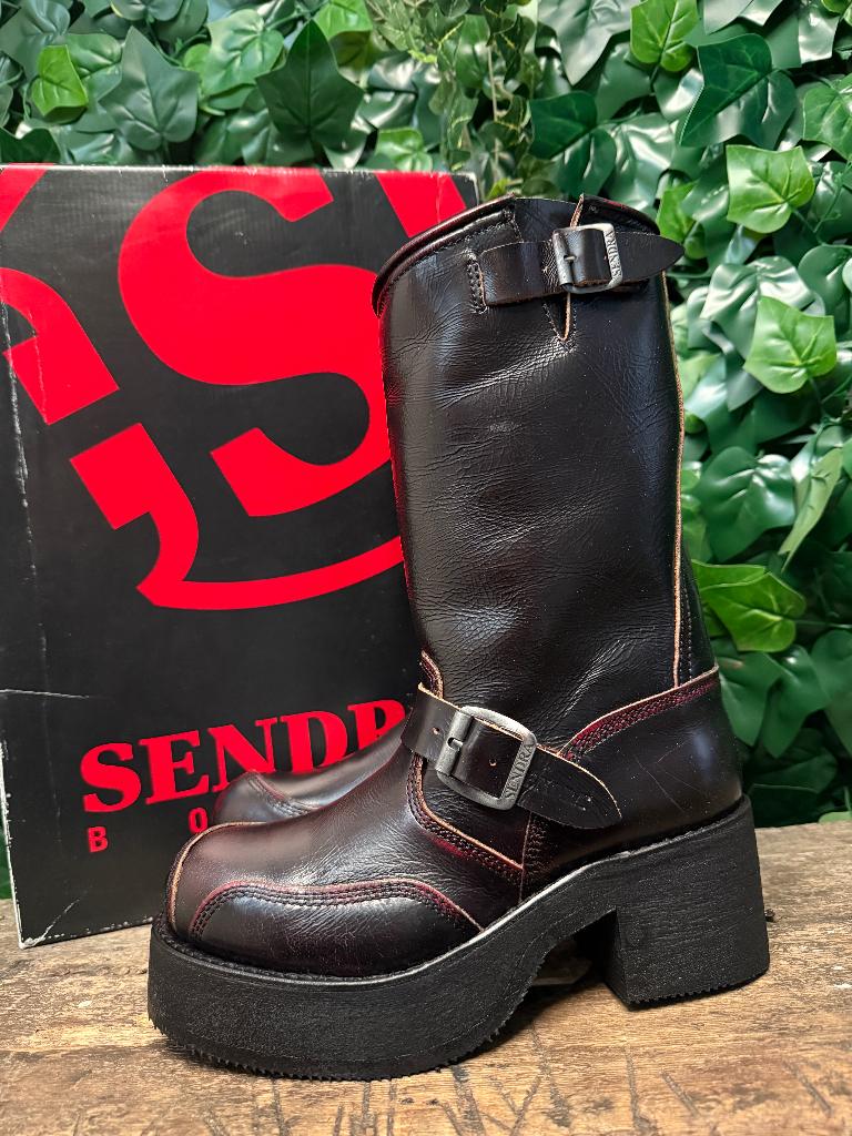 geweldig mooie vintage plateau laarzen van Sendra maat 39, Bruin, Nieuw, Ophalen of Verzenden, Sendra