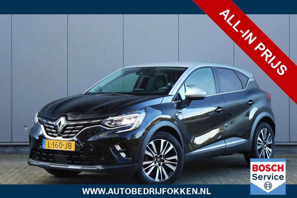 Renault Captur 1.3 TCe 140pk Automaat Initiale Paris | Leder, Gebruikt, 4 cilinders, 700 kg, Zwart