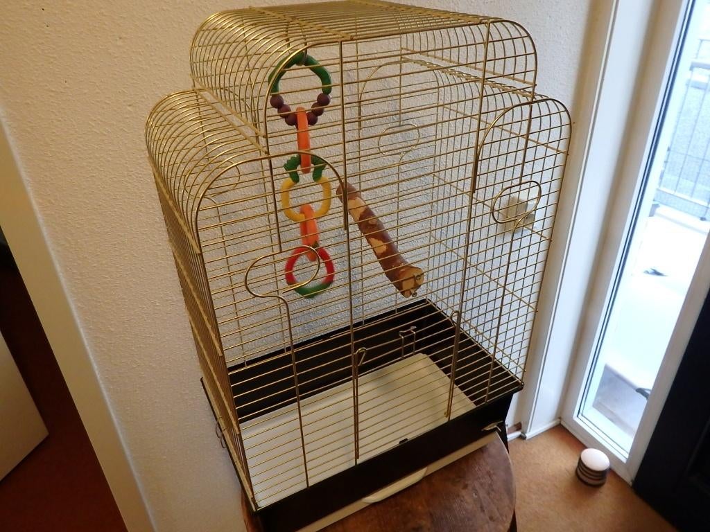 Ferplast vogelkooi Gala, Dieren en Toebehoren, Vogels | Hokken en Kooien, Ophalen, Gebruikt, Metaal, Vogelkooi