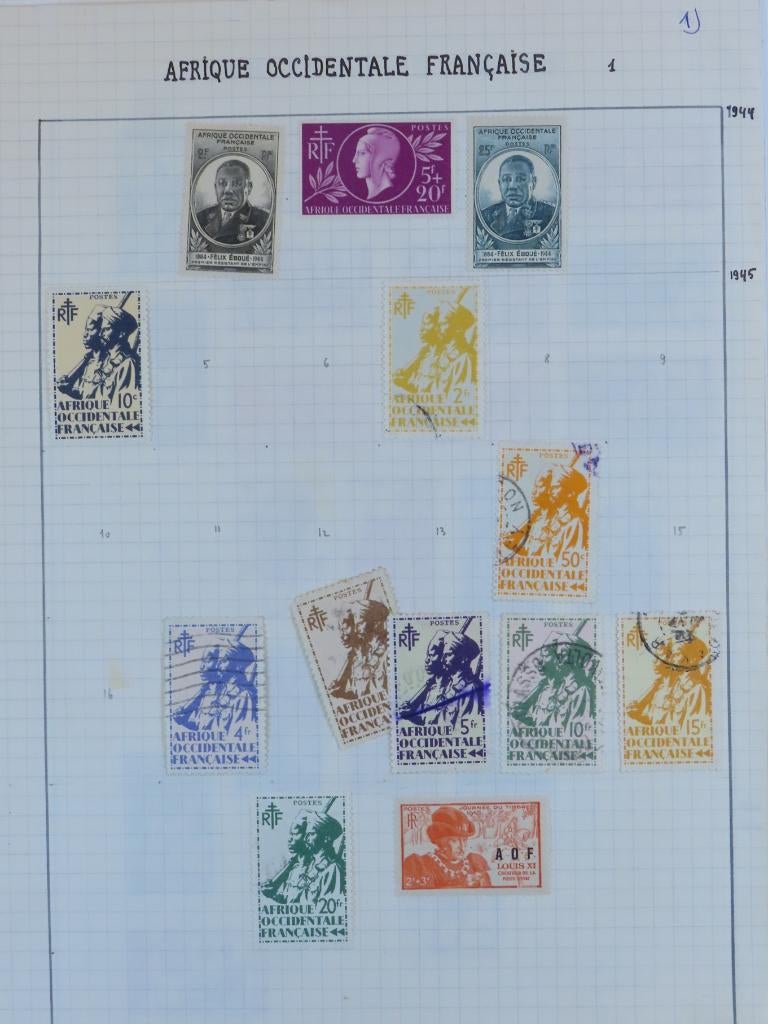 AFRIQUE OCC.FR. - leuk -klein- kavel - (J.47), Postzegels en Munten, Postzegels | Volle albums en Verzamelingen, Buitenland, Ophalen of Verzenden