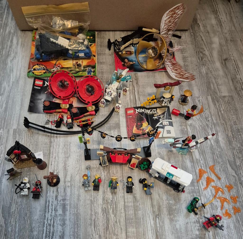 Ninjago lego (o.a. 70607,30454,71730,70633,9442,70644,70127), Ophalen of Verzenden, Zo goed als nieuw, Complete set, Lego