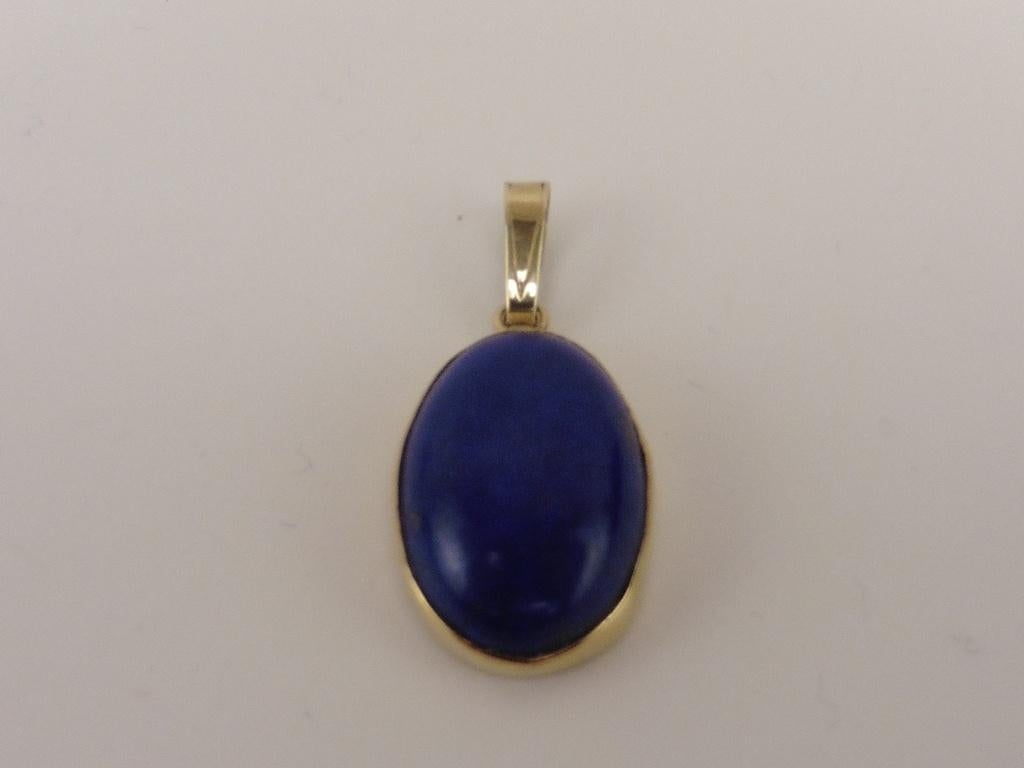 Gouden hanger met lapis lazuli                            L5