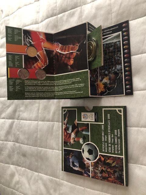 Muntenset EK voetbal 2000 Nederland/Belgie, Postzegels en Munten, Munten | Nederland, Ophalen of Verzenden, Koningin Beatrix, 5 gulden