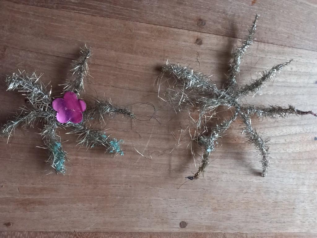 Oude tinsel sterren, Ophalen, Gebruikt