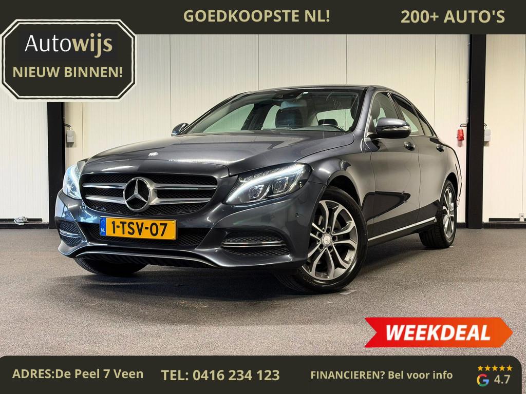 Mercedes-Benz C-klasse 180 Ambition|AUT|NAVI|CRUISE|NL AUTO|, Auto's, Automaat, Leder en Stof, Bedrijf, Start-stop-systeem