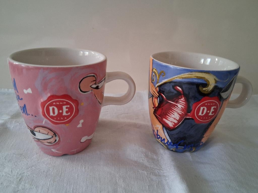 Douwe Egberts senseo mokjes, Ophalen of Verzenden, Zo goed als nieuw, Overige stijlen, Kop(pen) en/of Schotel(s)