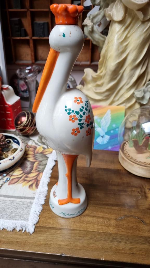 Ooievaar keramisch beeldje wees, Antiek en Kunst, Antiek | Porselein, Ophalen