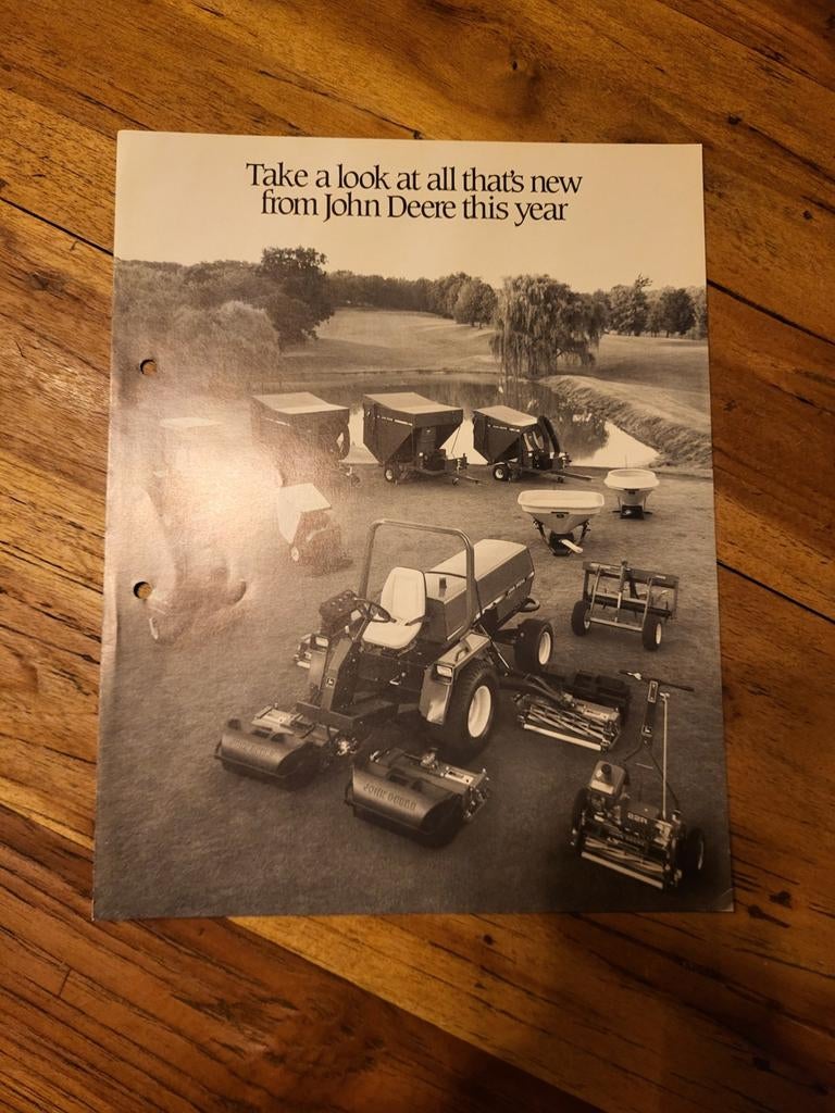 tractor folder John Deere tuin/park machines, Boeken, Catalogussen en Folders, Ophalen of Verzenden, Zo goed als nieuw