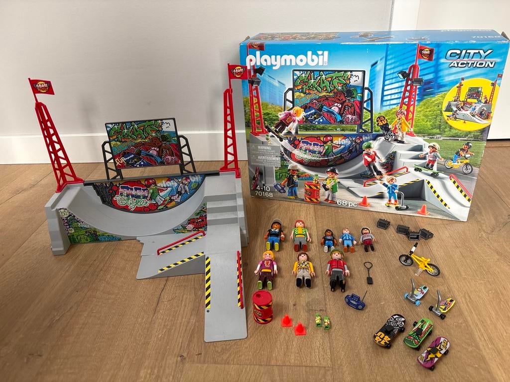 Playmobil City Action Skatebaan 70168, Kinderen en Baby's, Speelgoed | Playmobil, Zo goed als nieuw, Complete set, Ophalen of Verzenden