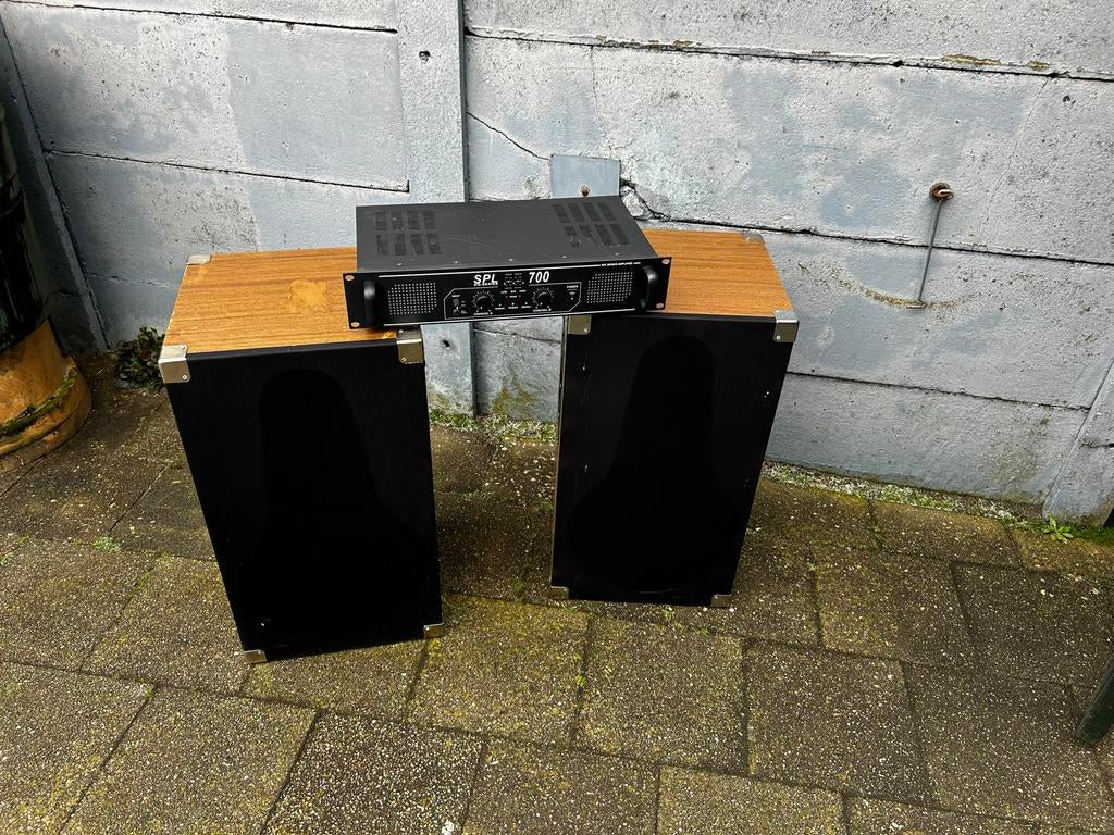 SPL 700 Versterker met 2 Passieve Speakers, Gebruikt, 120 watt of meer, Front, Rear of Stereo speakers, Ophalen