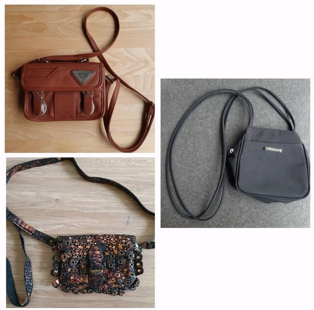 Diverse Kleine Schoudertasjes Ruilen voor Coca-Cola, Ophalen, Gebruikt, Bruin, Schoudertasje