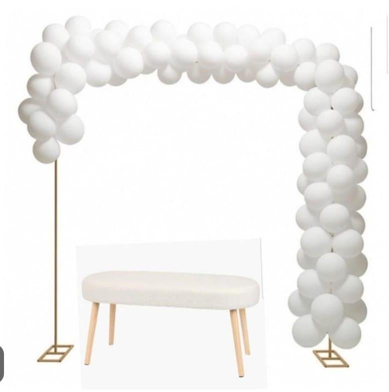 Trouwboog, bankje en ballonnen te huur voor €100, Hobby en Vrije tijd, Feestartikelen | Verhuur, Ophalen, Zo goed als nieuw, Geboorte of Huwelijk