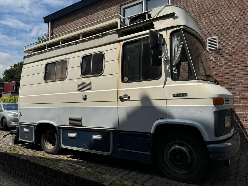 Mercedes-Benz 407D Camper (1975) – APK/wegen belasting vrij, Particulier, Buscamper of Camperbus, Mercedes-Benz
