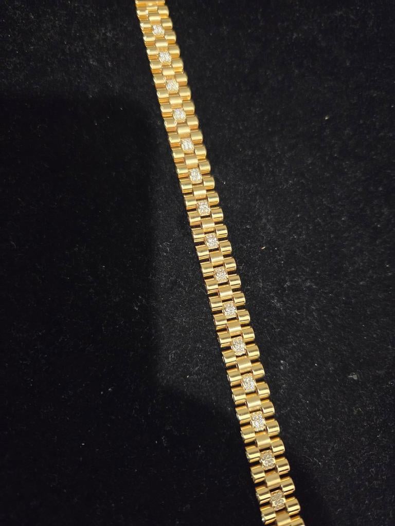 14 k gouden rolex model armband 21,7 gram, Ophalen of Verzenden, Nieuw, Goud, Goud