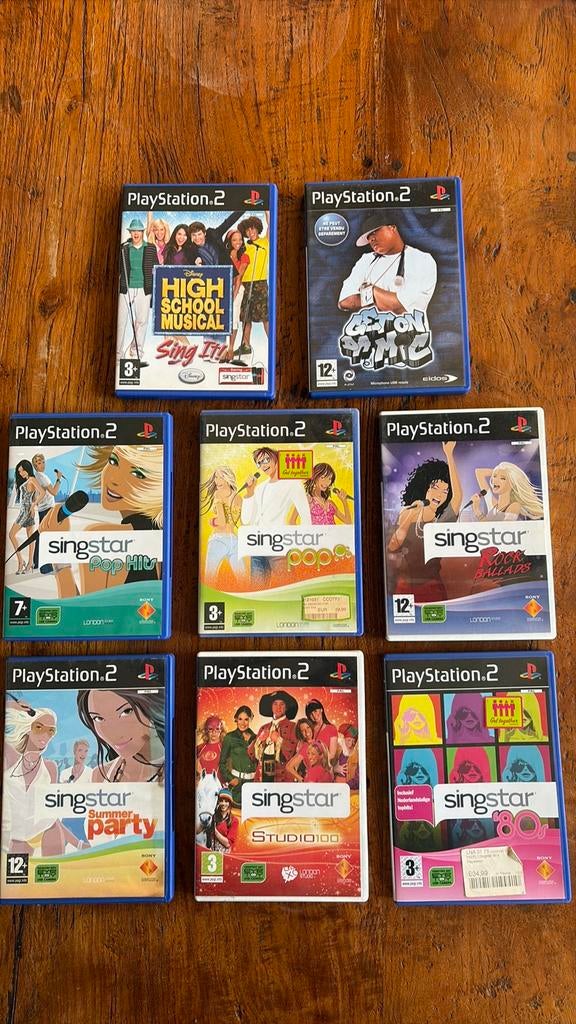 6 Singstar, 1 Sing it, 1 Get on Da Mic Spellen voor de Ps2, Muziek, Ophalen of Verzenden, Zo goed als nieuw, 3 spelers of meer