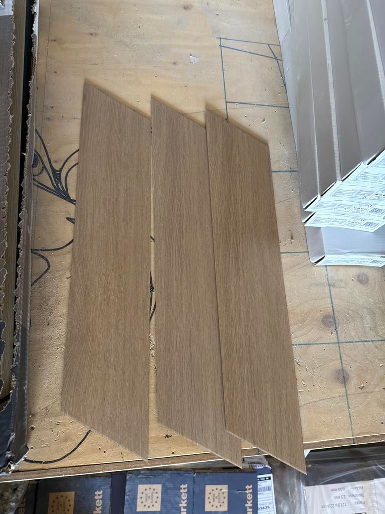 Restpartij pvc vloerdelen 6m2, Minder dan 50 cm, Bruin, Ophalen of Verzenden, Rechthoekig