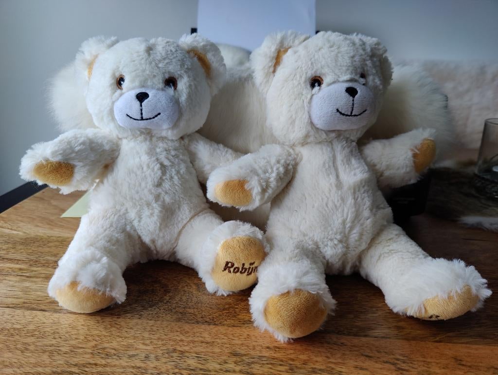 2 Vintage Robijn beertjes 25 cm hoog, Ophalen of Verzenden, Gebruikt, Beer