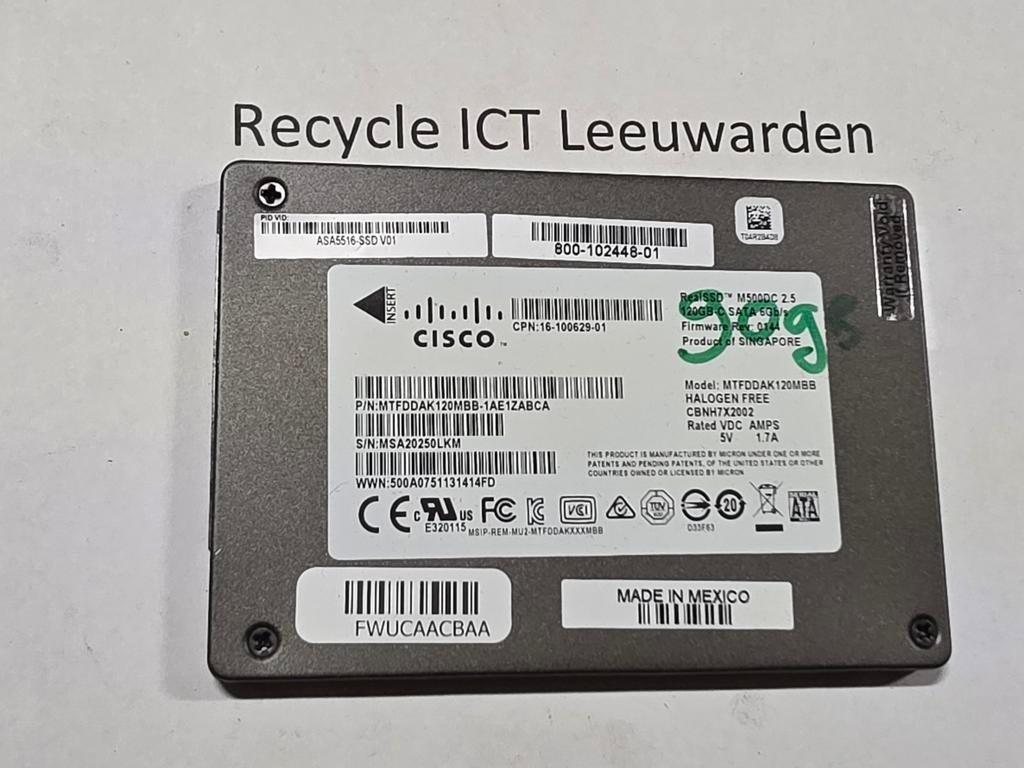 Cisco 90gb laptop ssd hdd hardeschijf, Intern, Gebruikt, Cisco, Ophalen of Verzenden
